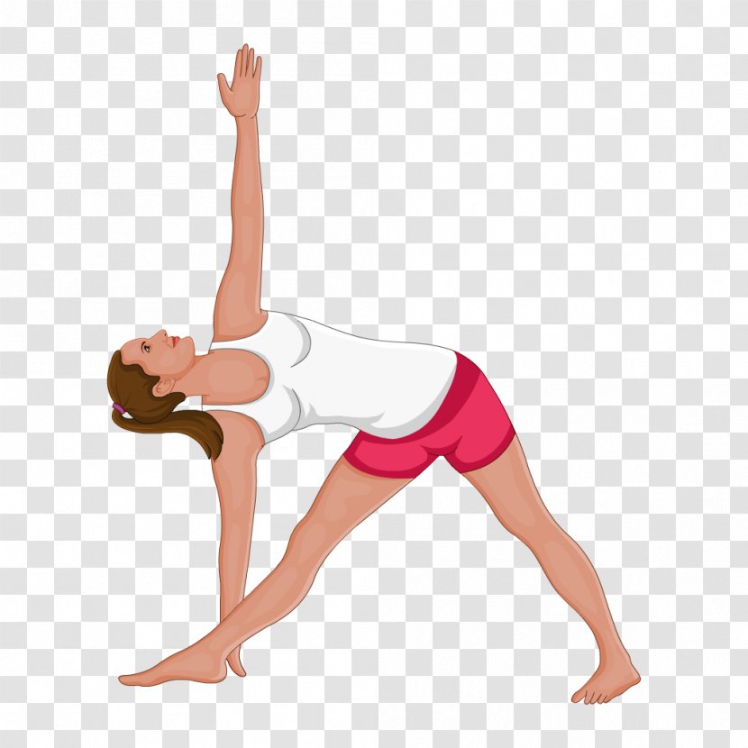 Yoga Trikonasana Vriksasana Standing Uttanasana - Cartoon - Pose Transparent PNG