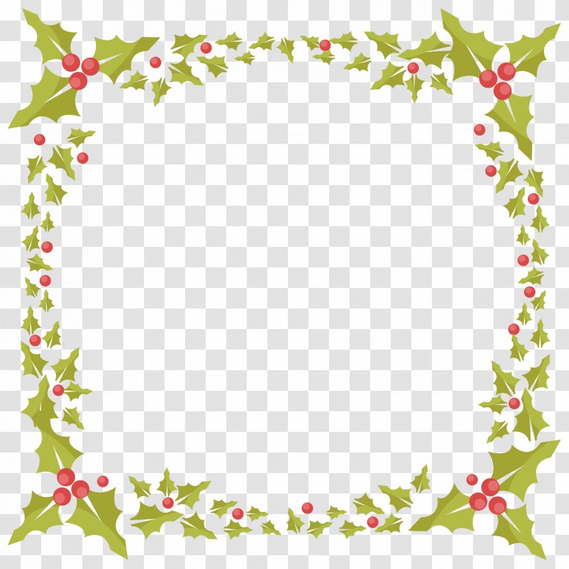 Christmas Euclidean Vector Santa Claus - New Year - Foliage Frame Transparent PNG
