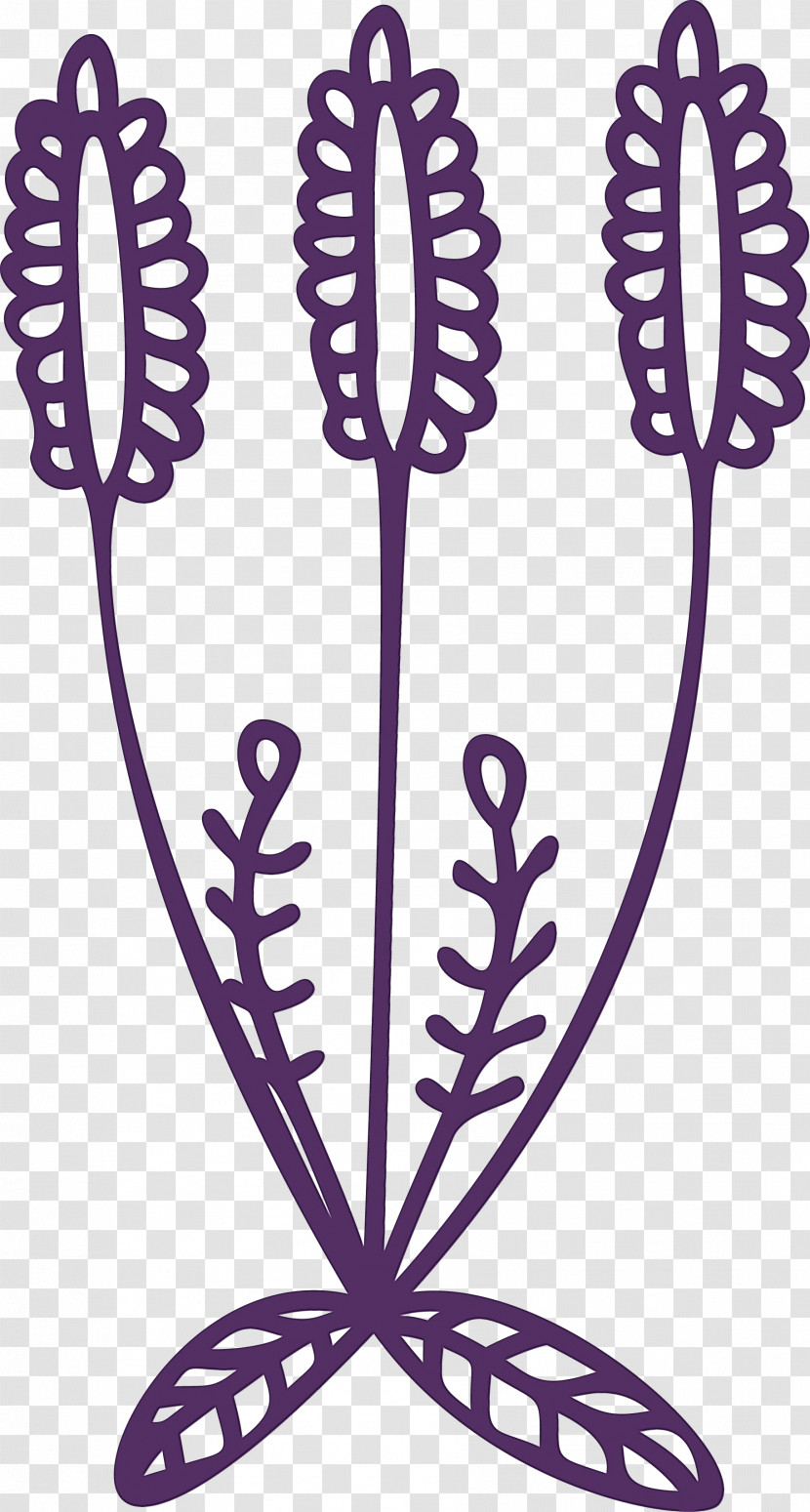 Leaf Flower Purple M-tree Line Transparent PNG
