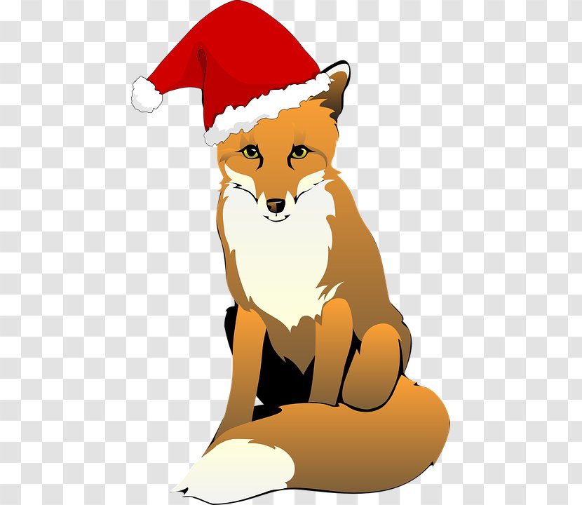 Red Fox Clip Art - Dog Christmas Transparent PNG