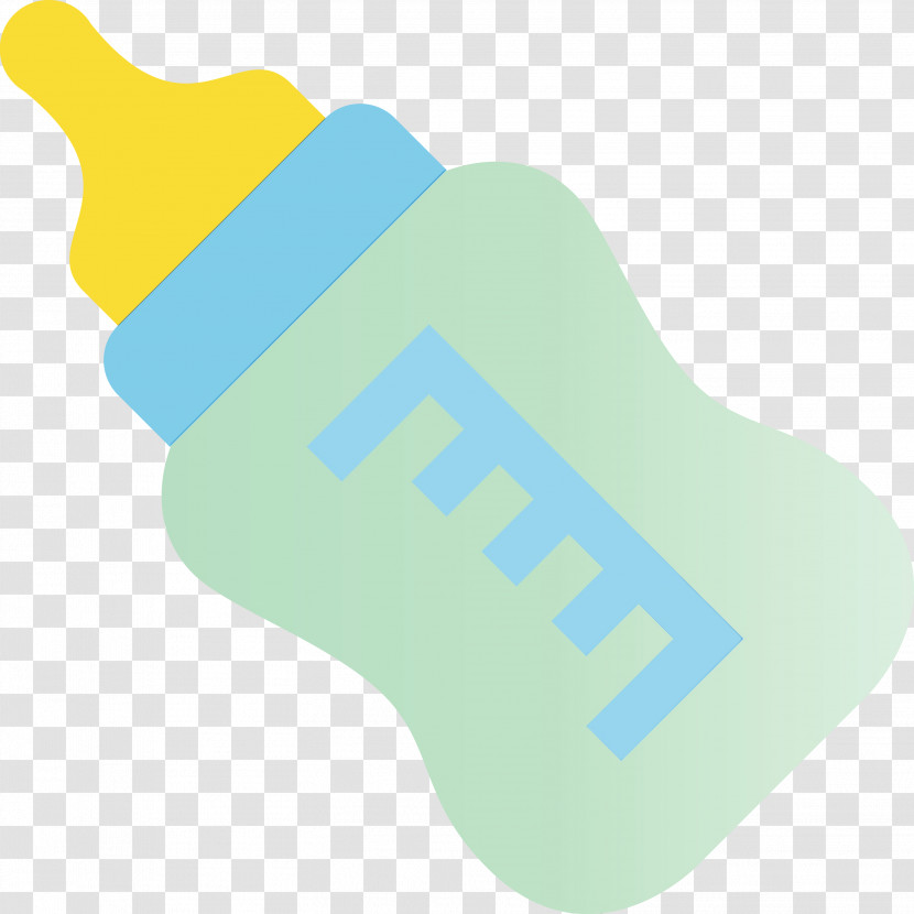Yellow Turquoise Water Bottle Transparent PNG