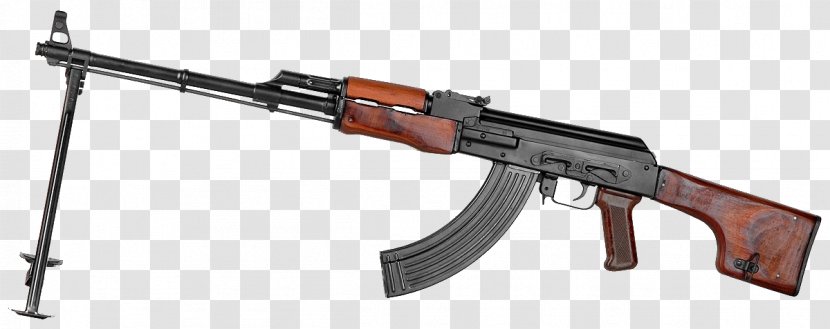 RPK Light Machine Gun AK-47 7.62 Mm Caliber - Silhouette Transparent PNG