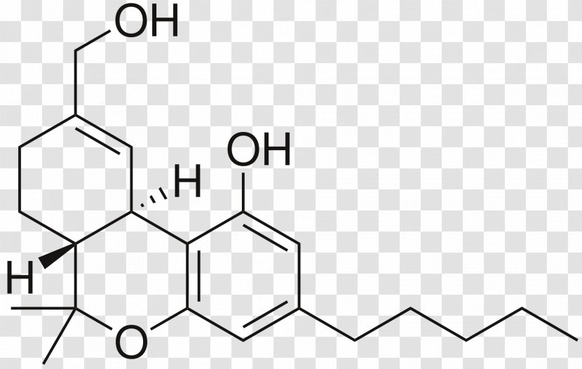 Tetrahydrocannabinolic Acid Cannabis 11-Nor-9-carboxy-THC Cannabinoid - Black Transparent PNG