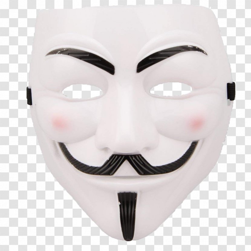 Guy Fawkes Mask V For Vendetta Costume - Face Transparent PNG