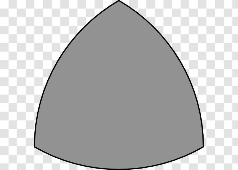 Reuleaux Triangle Circle Curve Of Constant Width Area - Black And White Transparent PNG