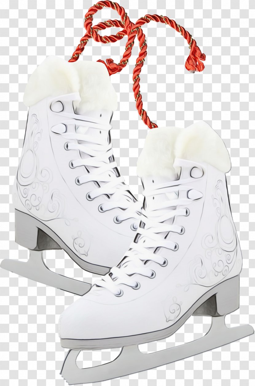 Figure Skate Footwear Ice Hockey Equipment White - Shoe - Skating Outdoor Transparent PNG