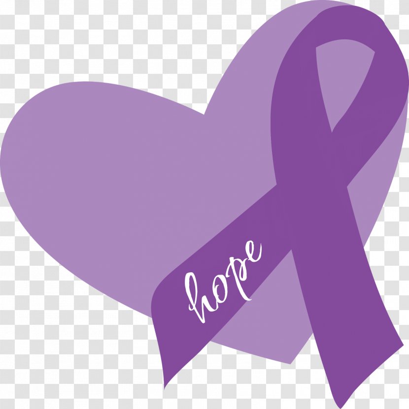 Purple Ribbon Chiari Malformation Awareness Syringomyelia - Frame - Heart Transparent PNG
