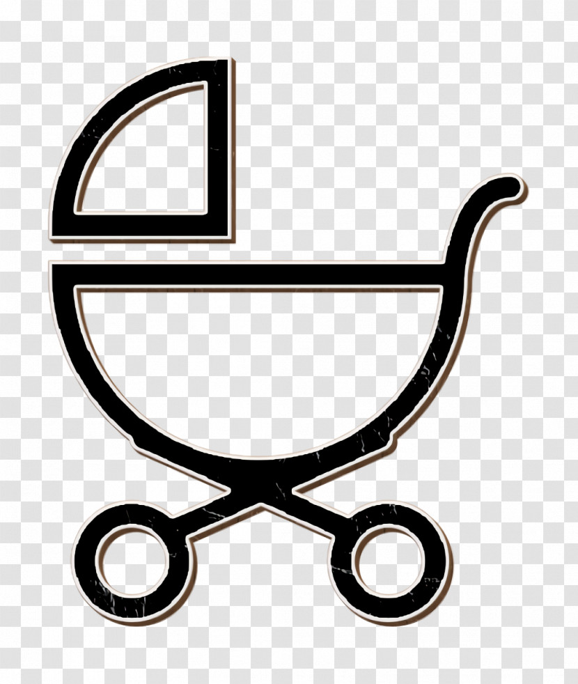 Baby Pack 1 Icon Baby Stroller Outline Of Side View Icon Transport Icon Transparent PNG