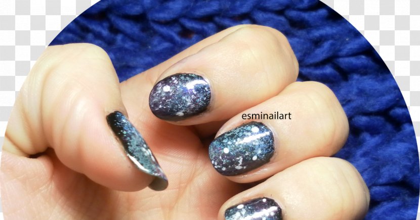 Nail Polish Manicure Cobalt Blue - Glitter Transparent PNG