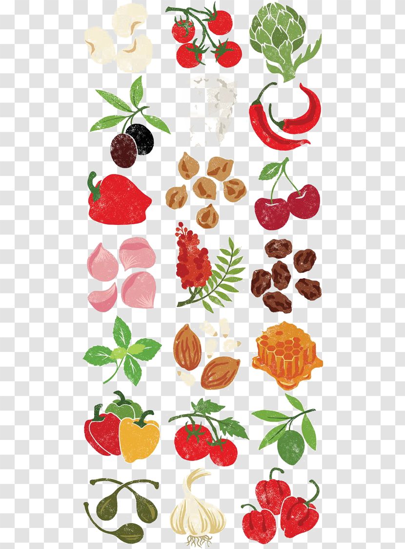 Strawberry Vegetable Persimmon Illustration - And Fruit Transparent PNG