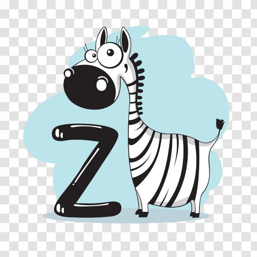 Cartoon Humour Stock Photography Royalty-free - Zebra And The Letter Z High-definition Buckle Material Transparent PNG