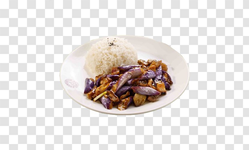 Cooked Rice Food Dish - American Chinese Cuisine - Eggplant And Transparent PNG