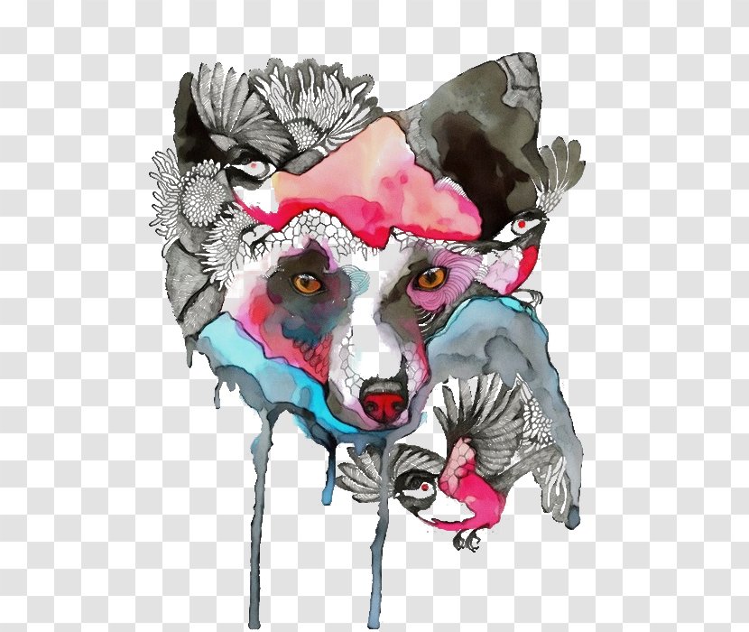 Watercolor Cartoon - Italian Greyhound - Head Transparent PNG