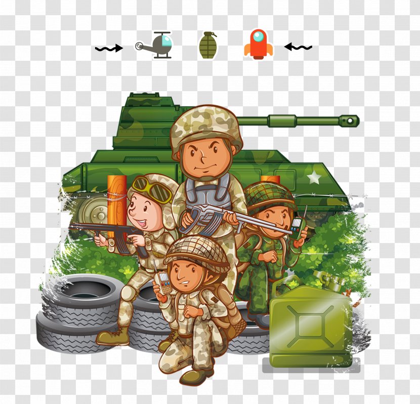 Royalty-free Soldier Army Military - Tree - Cartoon Transparent PNG