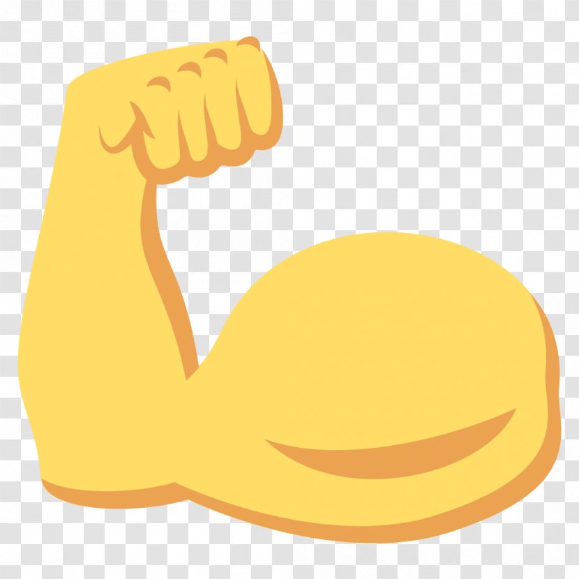 Emoji Biceps Muscle Arm Sticker - Gesture Transparent PNG