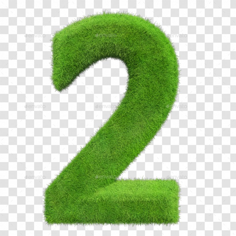 Lawn Green Number - Grass - Letters Transparent PNG