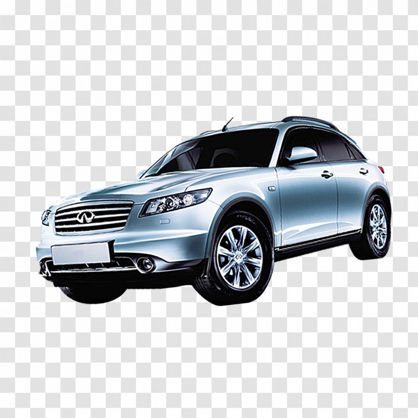 Sport Utility Vehicle Car Infiniti QX70 FX35 - Fullsize - Physical Silver Transparent PNG