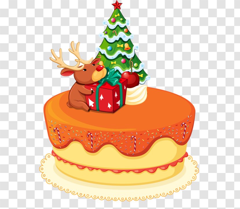 Christmas Cake Birthday Santa Claus - Decorating Transparent PNG