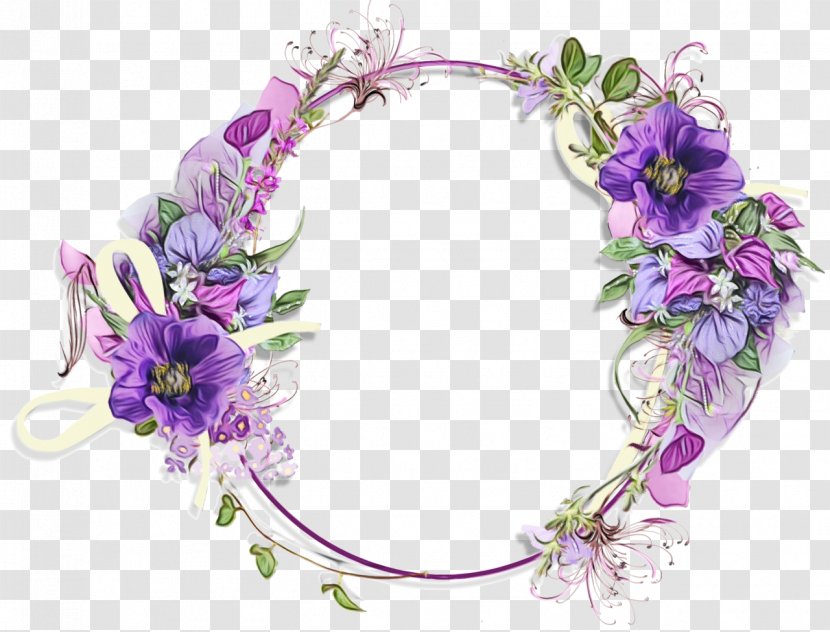 Lavender - Violet - Wildflower Lei Transparent PNG