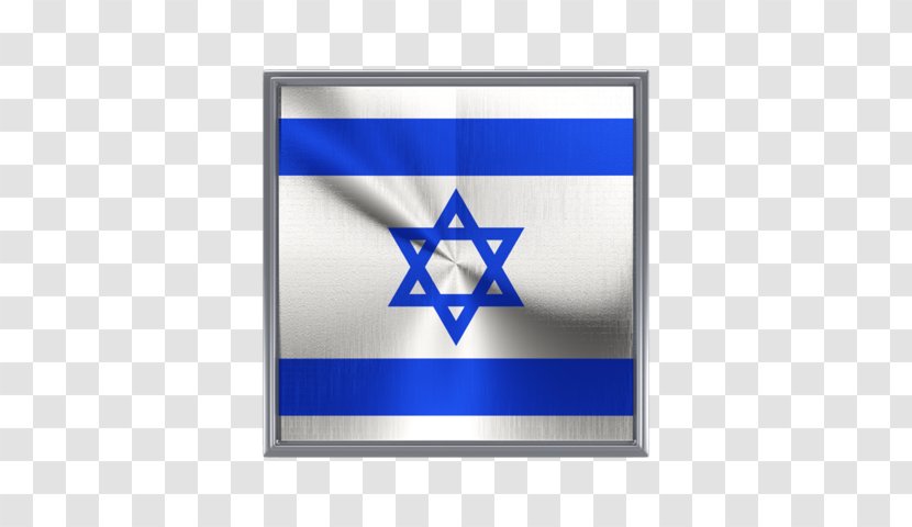 Flag Of Israel Jerusalem Flagpole Myanmar - Metal Square Transparent PNG
