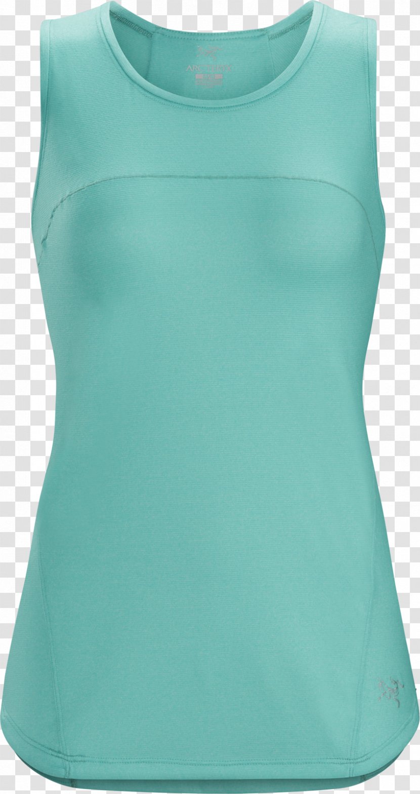 Sleeveless Shirt Gilets Blouse - Aqua - Clothing Transparent PNG
