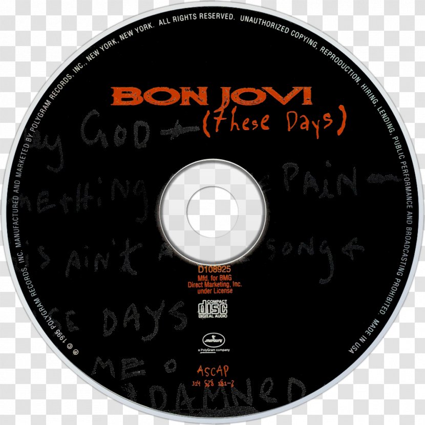 Compact Disc 100,000,000 Bon Jovi Fans Can't Be Wrong These Days This Ain't A Love Song - Silhouette Transparent PNG
