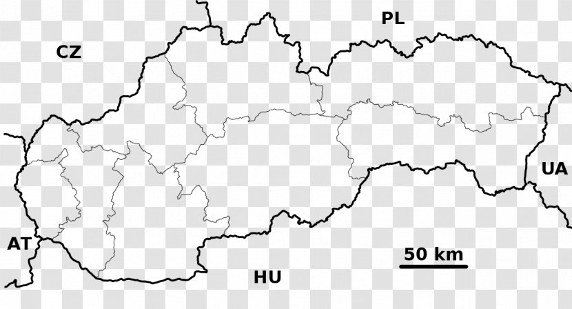 Map Čermany Nižný Orlík Váh Čierne - Monochrome Photography Transparent PNG