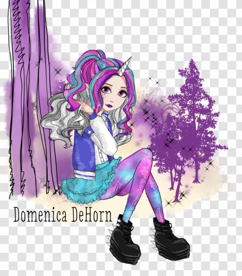 Ever After High Daughter Of The Unicorn Little Witch Legendary Creature - Watercolor - Belle Boo Transparent PNG