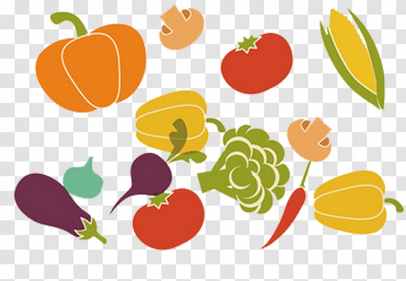 Fruit Vegetable Illustration - Flower - Creative Fruits And Vegetables Transparent PNG