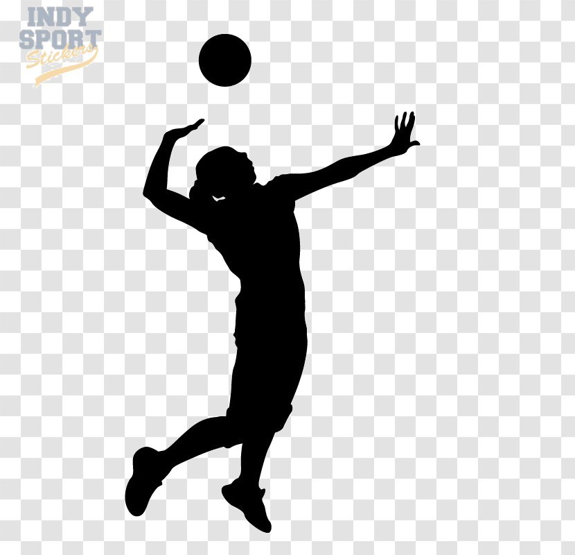 Clip Art Volleyball Player Silhouette Vector Graphics - Football Transparent PNG