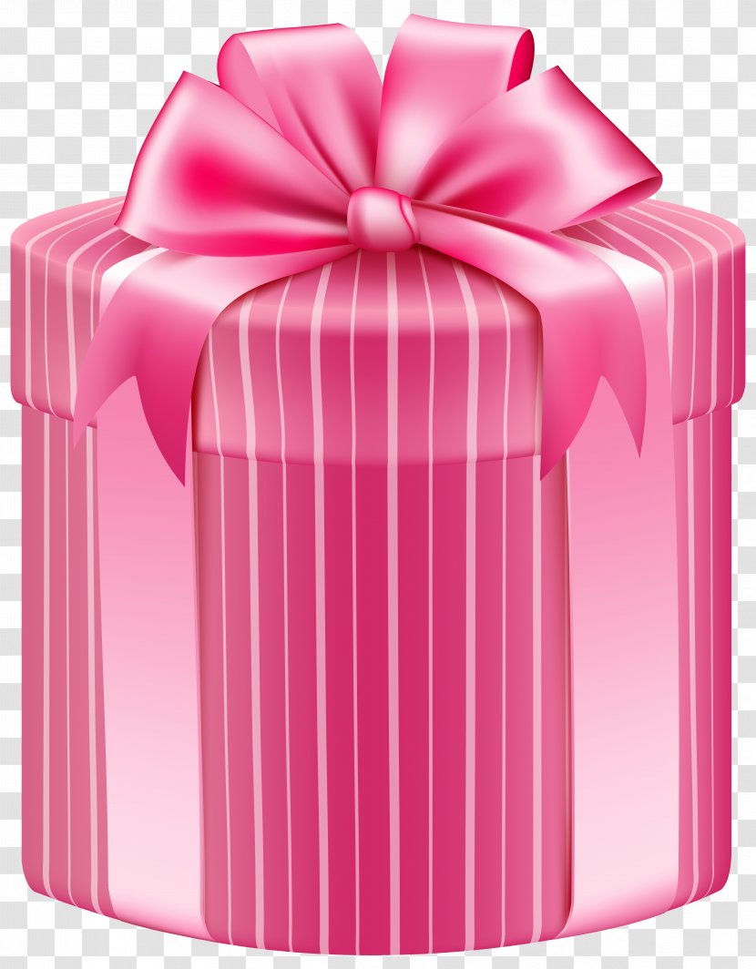 Gift Pink Decorative Box Clip Art - Birthday - Striped Rectangle Cliparts Transparent PNG
