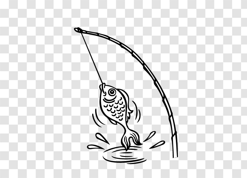 Angling Fishing - Monochrome Transparent PNG