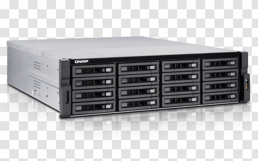 Network Storage Systems Serial Attached SCSI QNAP TVS-EC1680U-SAS-RP 16-Bay Diskless NAS Server - Qnap Inc - SATA 6Gb/s, SAS 12Gb/s Tvs-EC1680U-sas-Rp R2 Nas Rack Ethernet Lan Black ATAOthers Transparent PNG