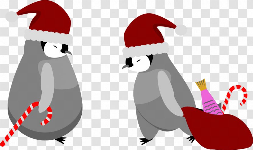 Bad Santa Penguin Illustration Christmas Day Ornament - Monkey Transparent PNG
