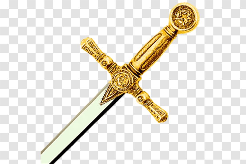 Sword Freemasonry Gold Espadas Y Sables De Toledo Masonic Ritual And Symbolism - Com Transparent PNG