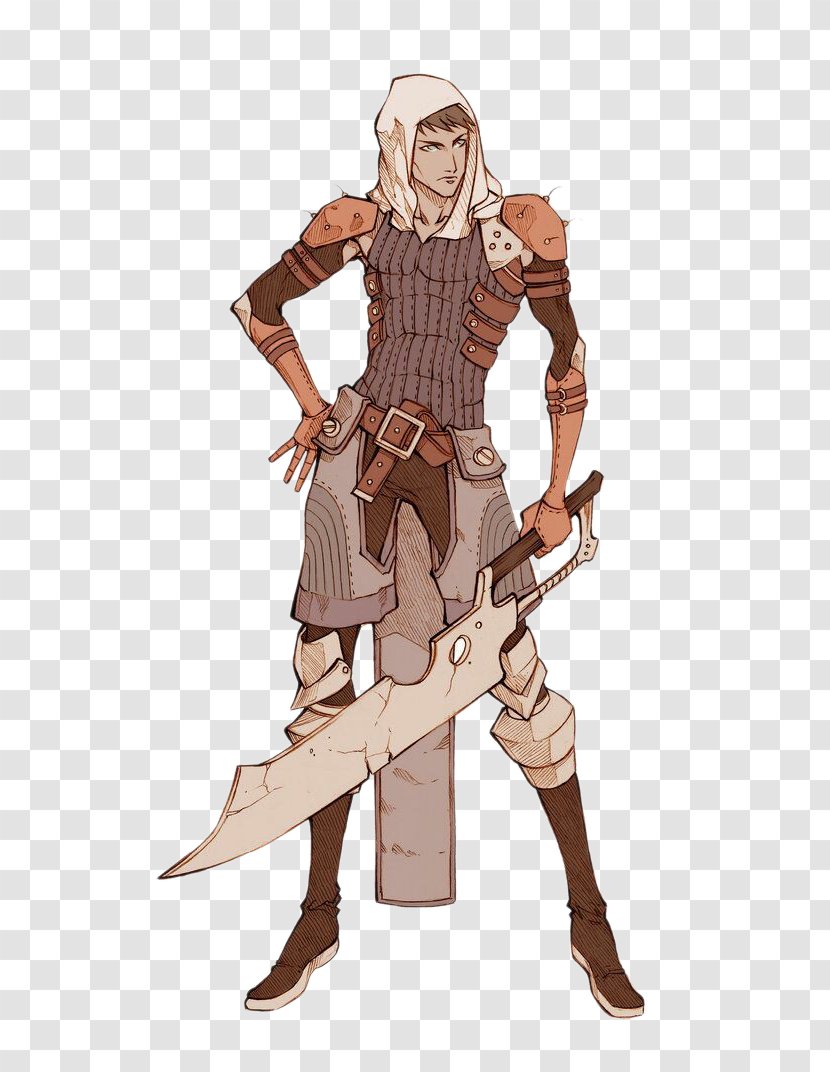 Cartoon Download - Muscle - Male Warrior Sword Transparent PNG