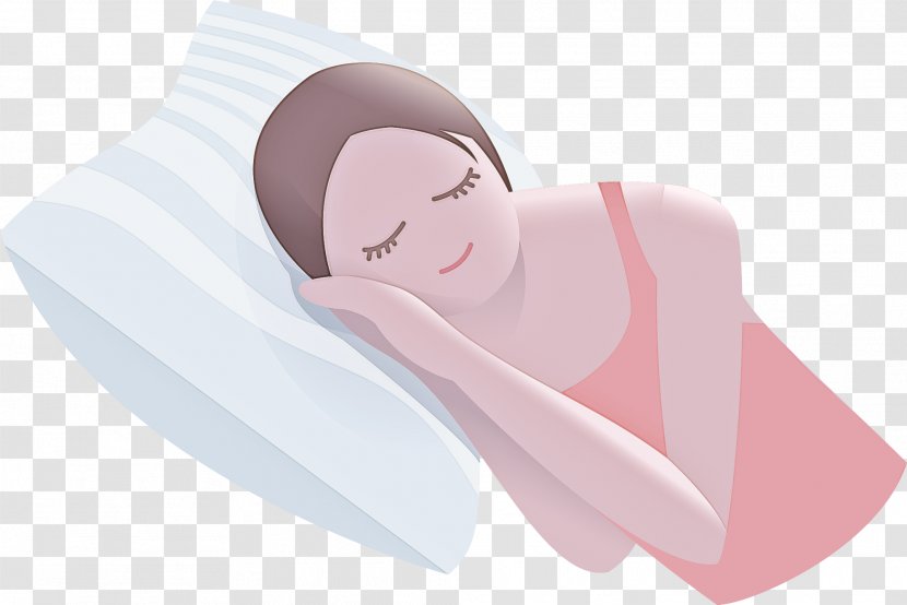 Skin Pink Sleep Arm Neck - Textile Child Transparent PNG