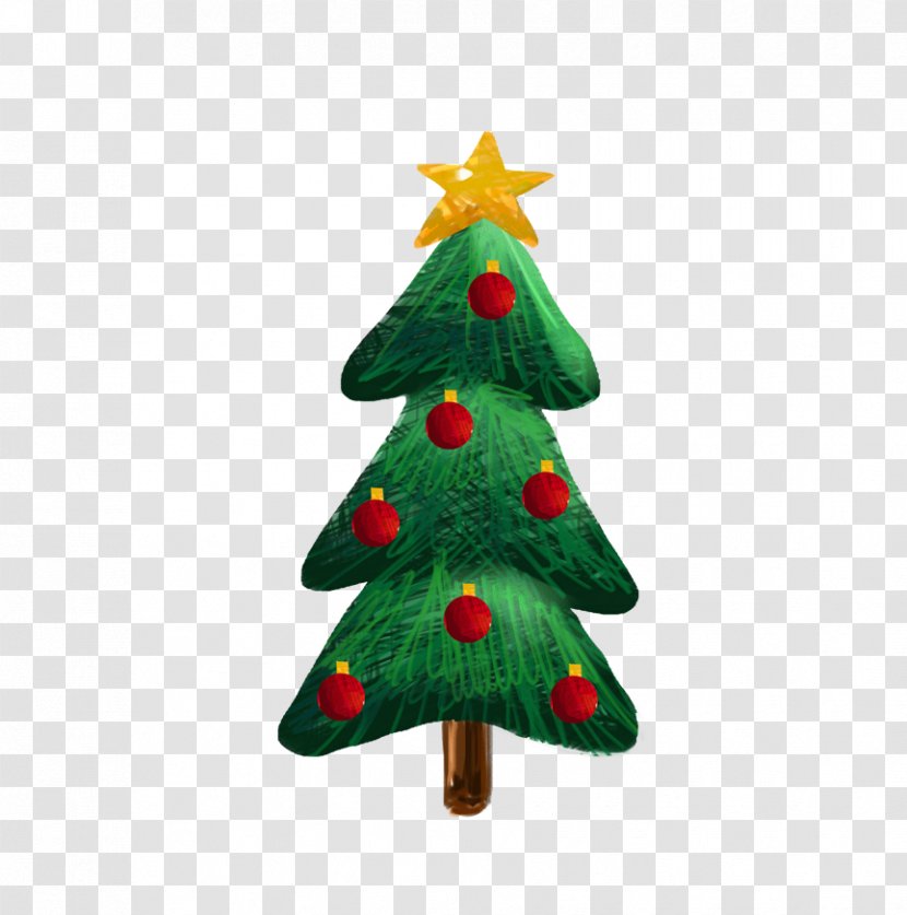 Cartoon Tree - Christmas - Conifers Transparent PNG