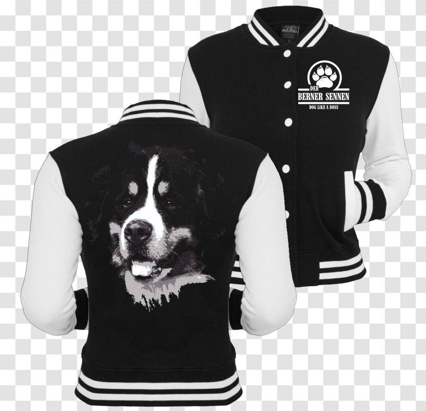 T-shirt Jacket Sweatjacke Sweater Clothing - Black - Bernese Mountain Dog Transparent PNG