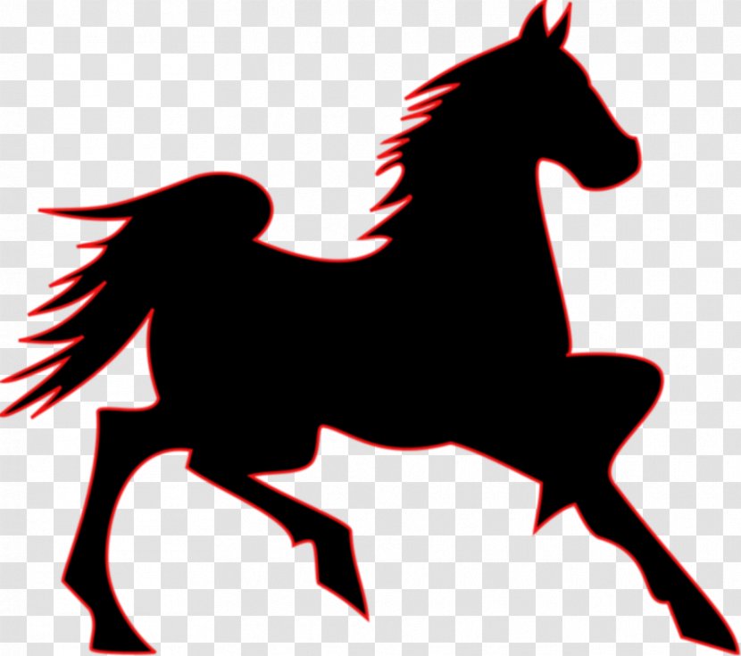 Arabian Horse Mustang Foal Black Clip Art - Like Mammal - Equestrian Cliparts Transparent PNG