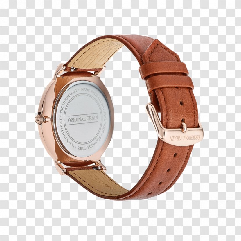 Watch Metal Leather Steel Wood - Gold Transparent PNG