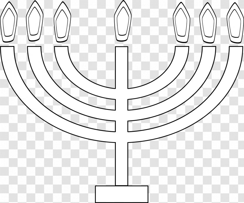 Clip Art Menorah Hanukkah Image Line - Watercolor - Judaism Transparent PNG