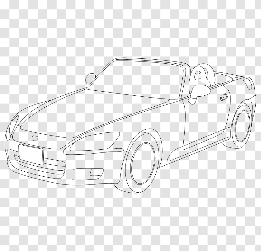 Sports Car Honda S2000 Logo - Vehicle Door - Leave Outline Transparent PNG