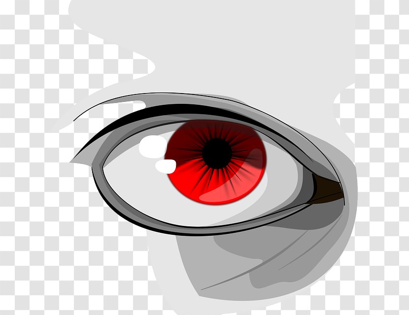 Red Eye Pupil Eyelid Clip Art - Tree Transparent PNG