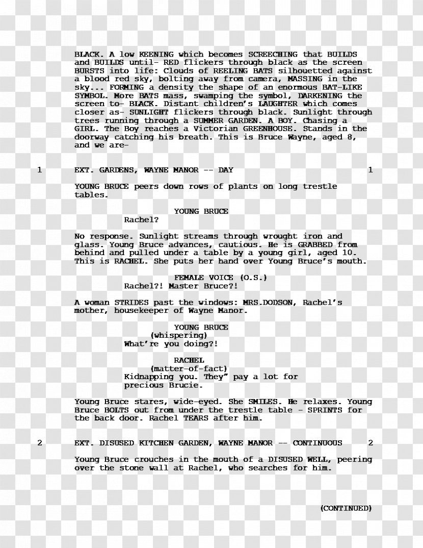 Screenplay Screenwriting Narrative Template Paper - Silhouette - Capitalized S Transparent PNG