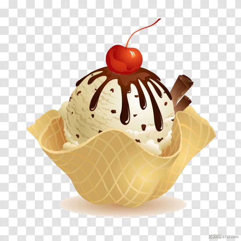 Chocolate Ice Cream Cones Fudge - Flavor - Small Fresh Transparent PNG