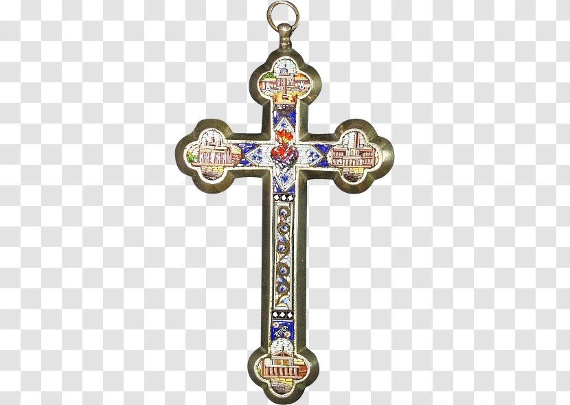 Crucifix Christian Cross Micromosaic Sacred Heart - Jesus Transparent PNG