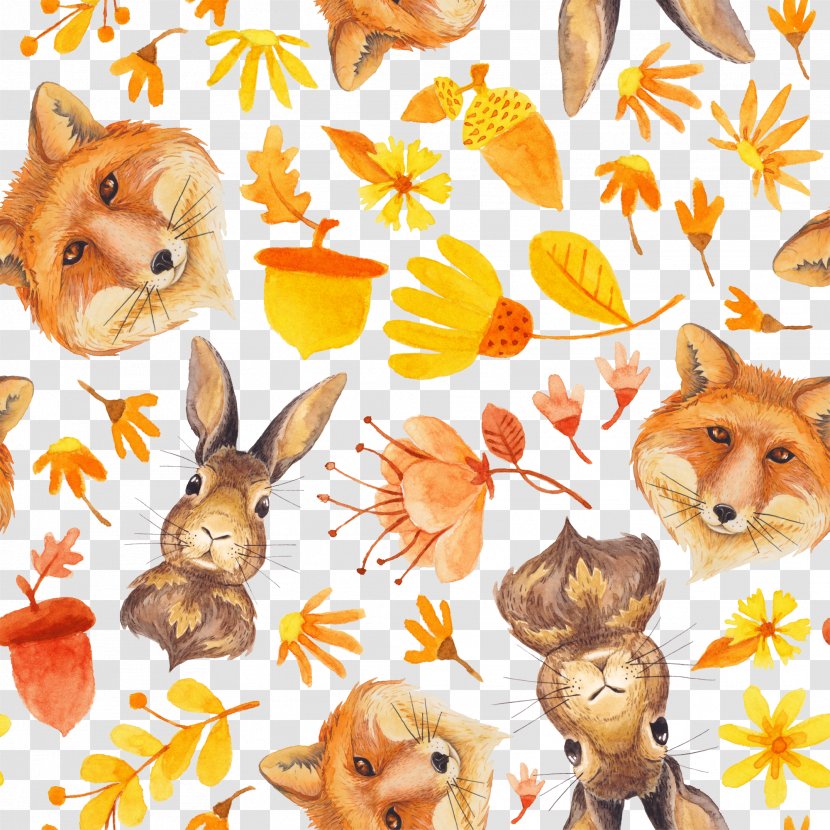 Domestic Rabbit Clip Art - Animal Autumn Transparent PNG