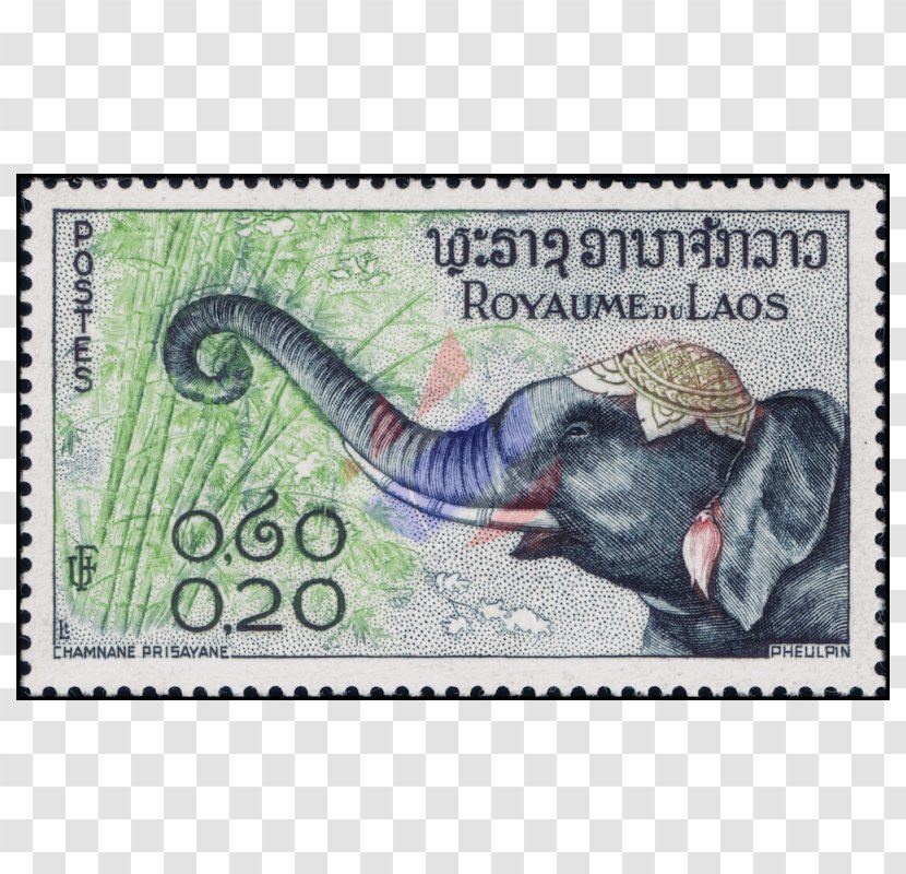Postage Stamps Mail African Elephant Elephants Laos - Banknote Transparent PNG