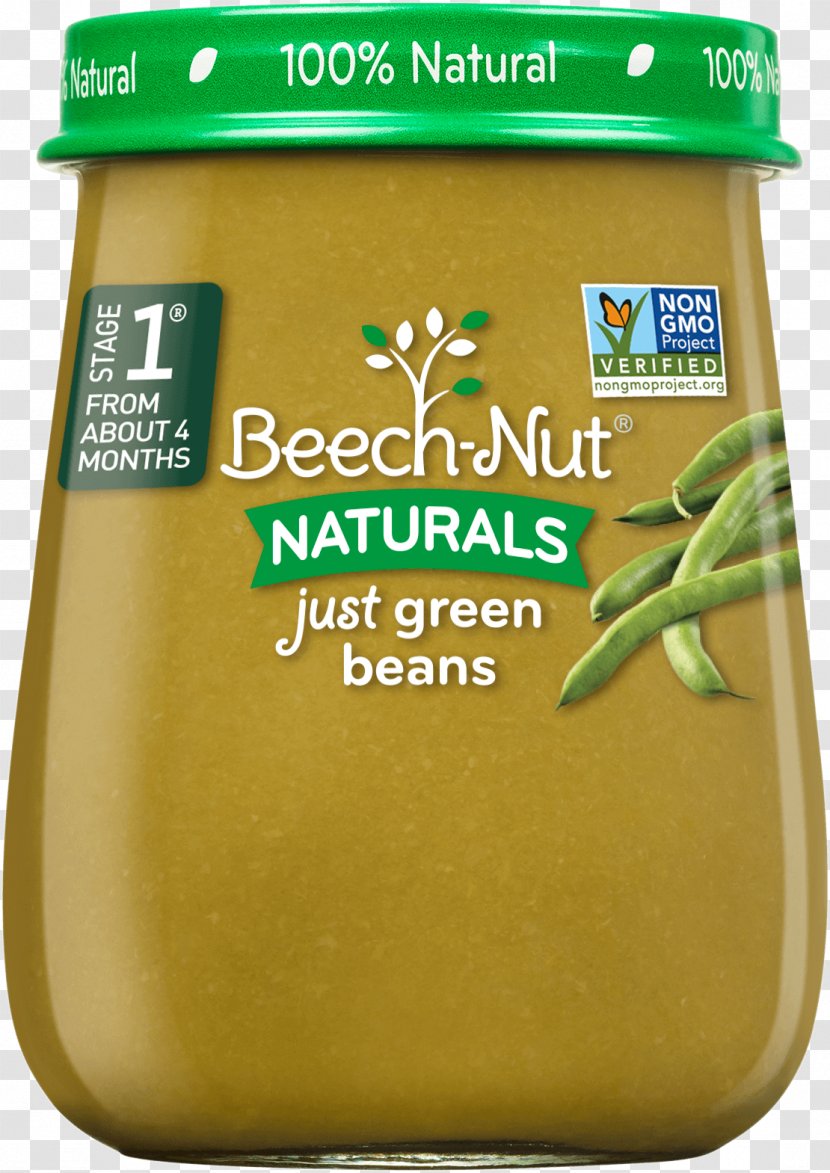 Baby Food Beech-Nut Purée Green Bean - Condiment - Beech Nut Transparent PNG